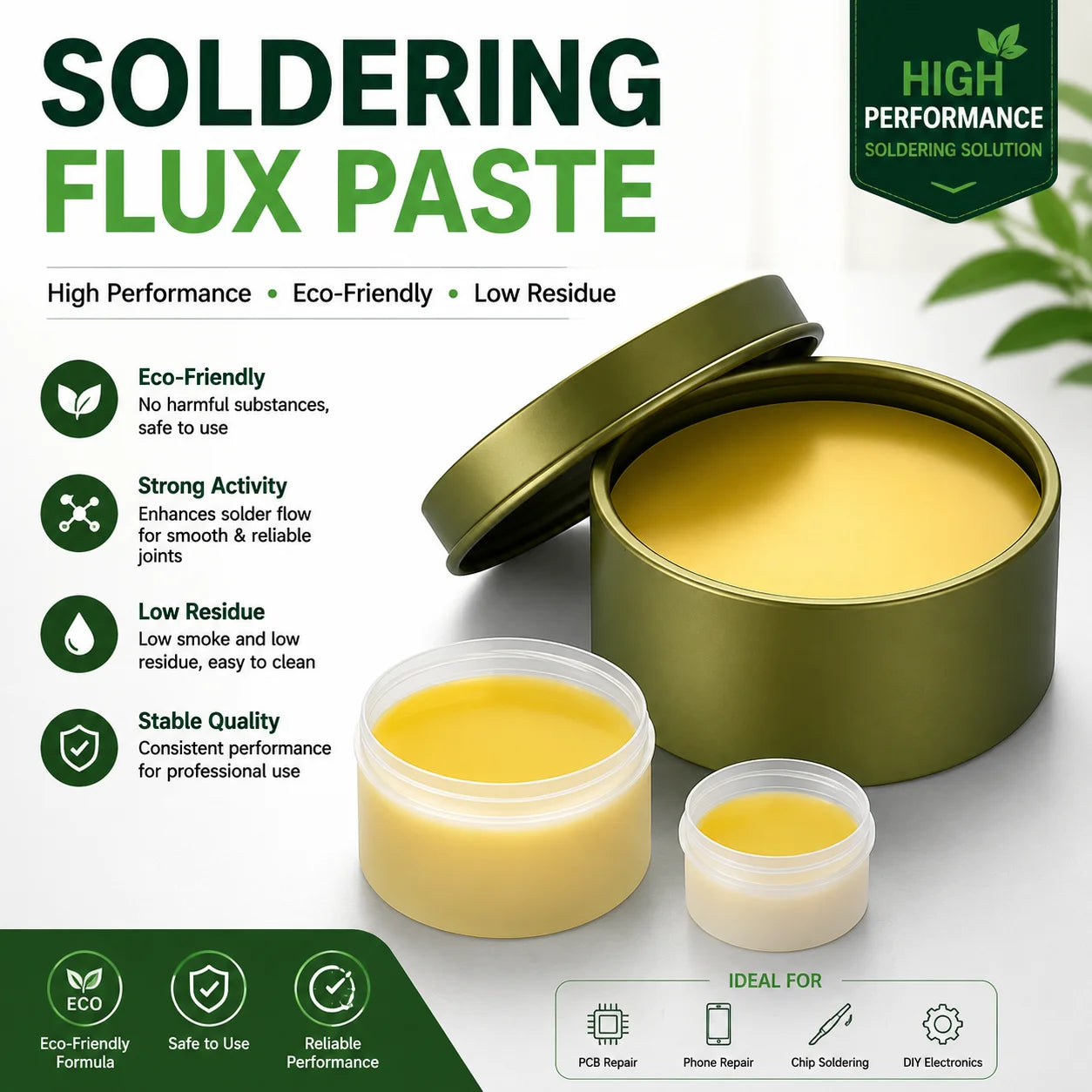 Solder Paste Rosin Flux 10g/30g/100g Lead-free Welding Flux Iron Repair Welding Paste Soldering Tin Soldering Oil Soldering Flux