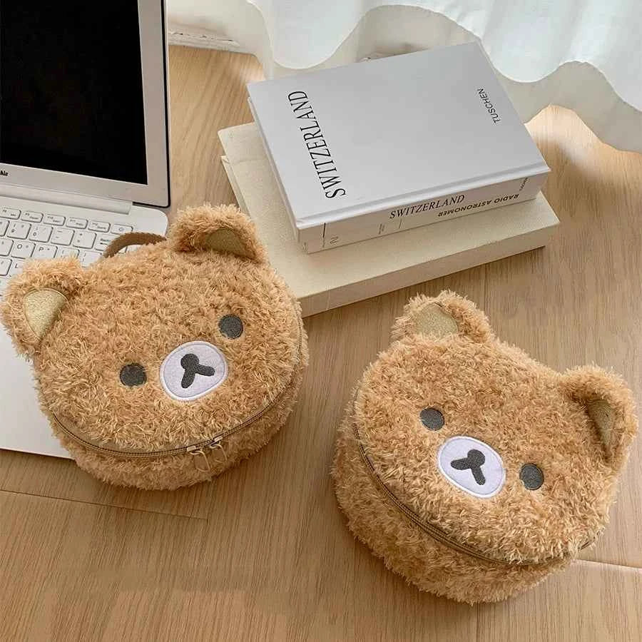 Plushes Makeup Case Anime Relaxed Bear Cosmetic Bag Women Jewelry Storage Pouch Girl Organizer Handbags Gift Hot Sales