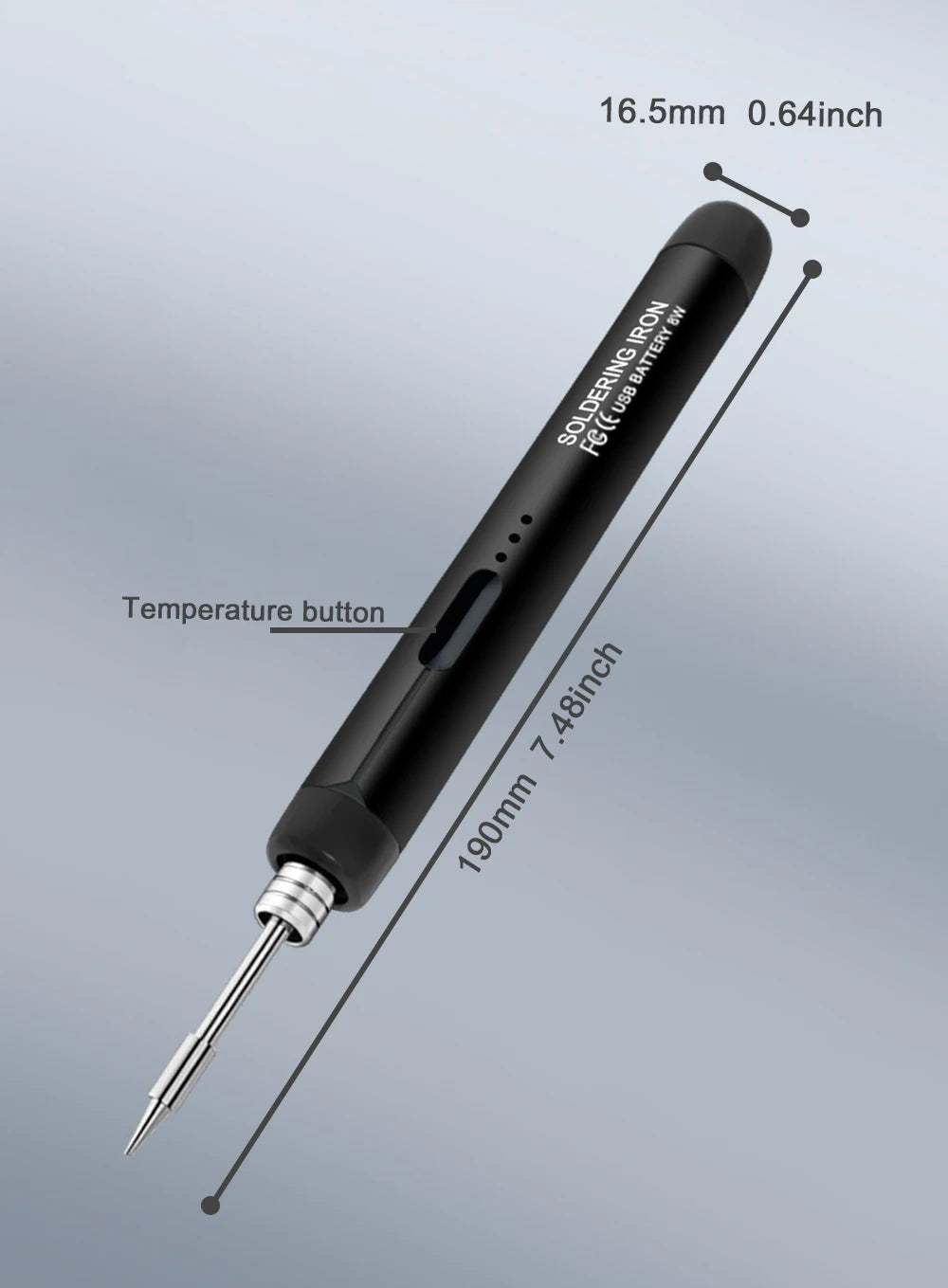 USB soldering iron mini small soldering iron set portable household type-C interface 800mAh battery Adjustable temperature