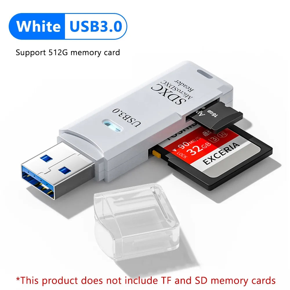 2-in-1 USB3.0/2.0 Card Reader USB3.0 To SD TF Memory Card Reader USB Flash Drive Cardreader Adapter For PC Laptops Accessories