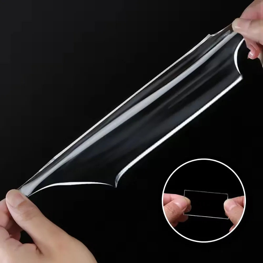 1/3/5m Ultra-Strong Double-Sided Adhesive Tape Versatile Reusable Waterproof Tracsless Tape Two-Sided Nano Tape Super Power Tape