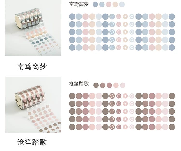 60mm*3m Dot Washi Tape for Diary Scrapbooking DIY Deco Junk Journal Creative Stationery School Supplies Masking Tapes