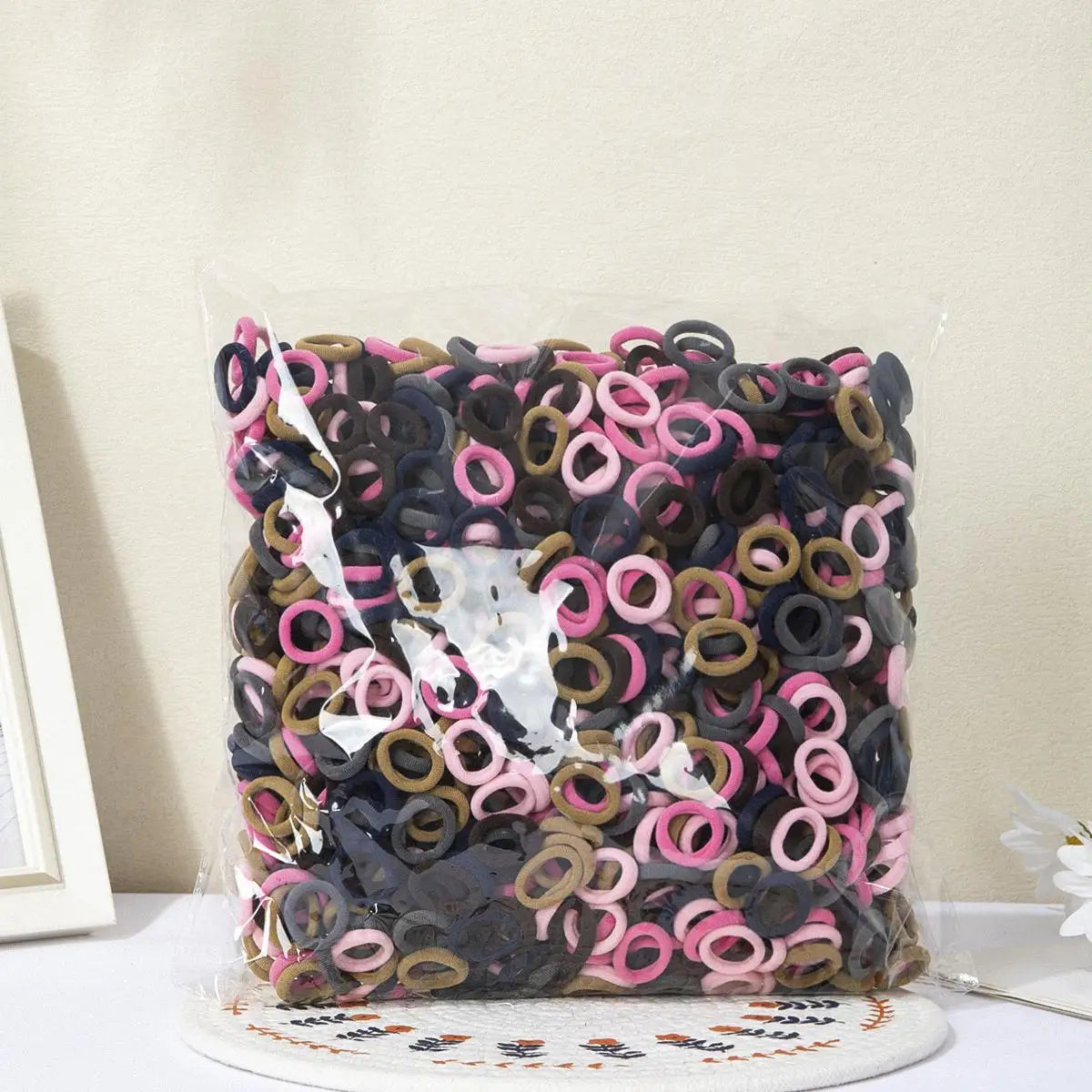100pcs/set Elastic Colorful Hair Loops Ponytail Holder Stylish Hairdressing Accessories For Women And daily uses Daily Wear