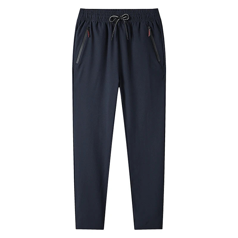 Men's casual pants straight leg slim fit elastic waist jogging pants Korean classic blue black gray men's pants plus size 4XL5XL