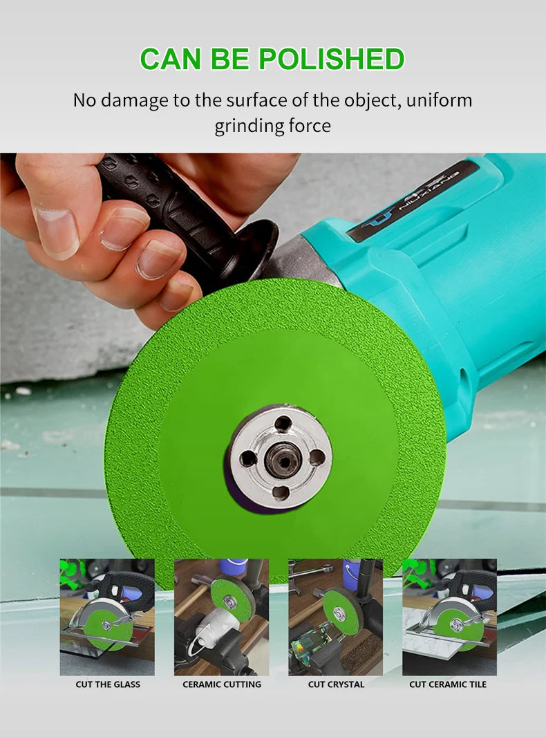 Diamond Ultra Thin Green Brazing Blade Cutting Blade Ceramic Jade Glass Tile Wine Bottle Grinding Cutting Saw Blade Tool