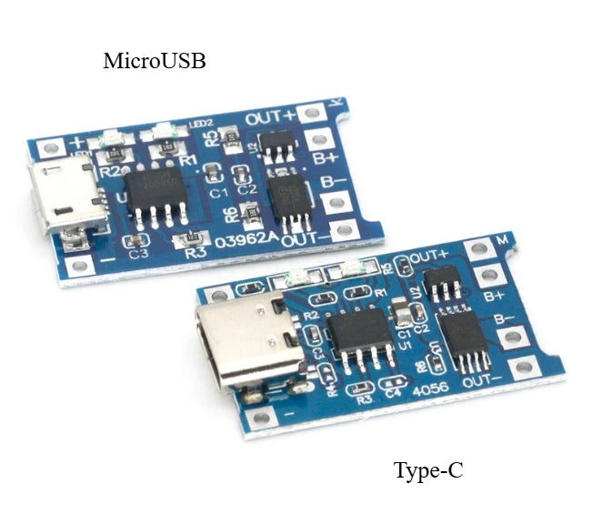 2/20pcs TP4056  4067 +Protection Dual Functions 5V 1A Type C 18650 Lithium Battery Charging Board Charger Diy Kit Electronic