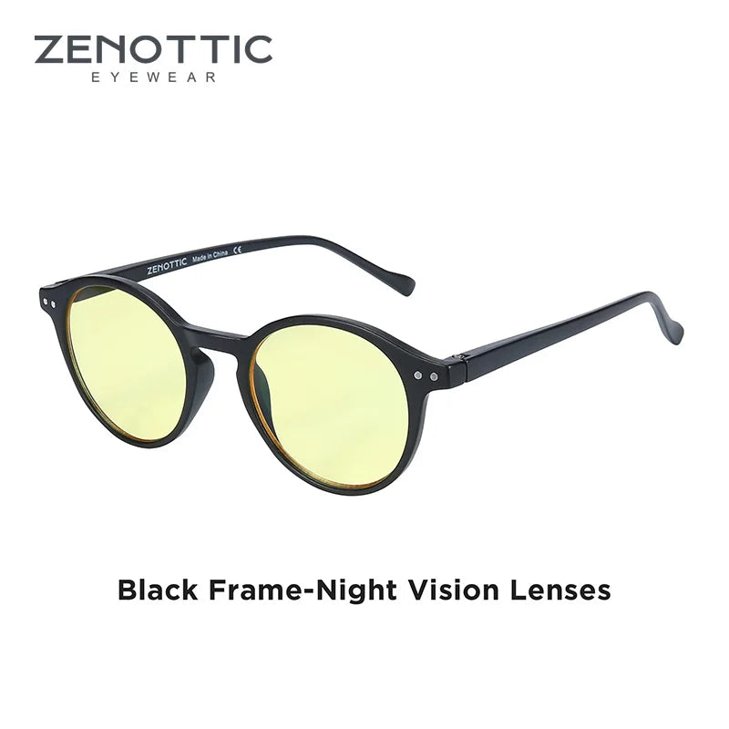 ZENOTTIC Lunettes de Soleil Rétro Polarisées 2023 2024 Hommes Femmes Vintage Petite Monture Ronde Lunettes de Soleil Verres Polarisés UV400 Nuance