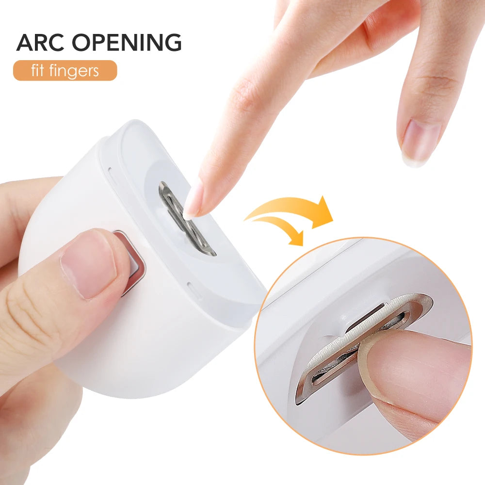 Coupe-ongles électrique avec lumière LED 2 en 1 automatique, lime à ongles, tondeuse pour bébé et adulte, mini outils de manucure, soin des ongles