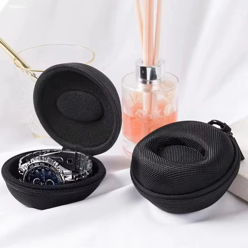 Tragbare EVA Einzel-Uhren-Reiseetui Uhrenaufbewahrung Organizer Box Uhrenhalter Wasserdicht für Smartwatches Reißverschlussbehälter