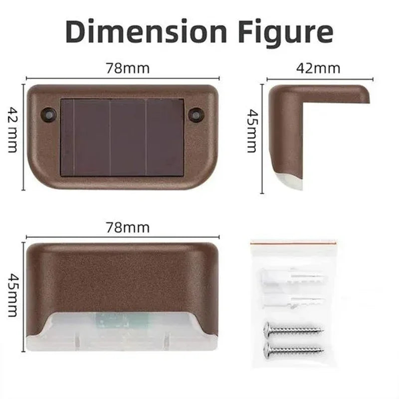 1/4/8/12/pcs Solar LED Lights Outdoor Garden Light Deck Lamp Solar Stairs Light Waterproof Solar Step Lamp Patio Garden Decor