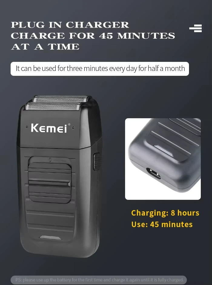 Kemei Professional Electric Hair Clippers USB Rechargeable Barber Trimmer Men's Electric Shaver Clippers KM-2299 KM-1102 Kit
