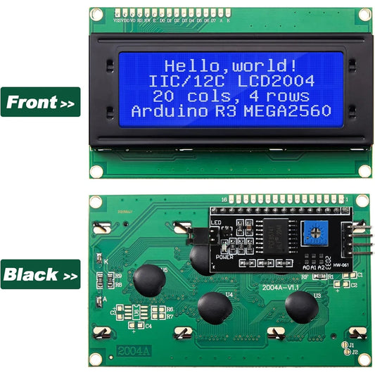LCD2004 Module LCD 2004 Écran bleu/vert/blanc 20x4 caractères Écran LCD Adaptateur de module série IIC I2C pour Arduino