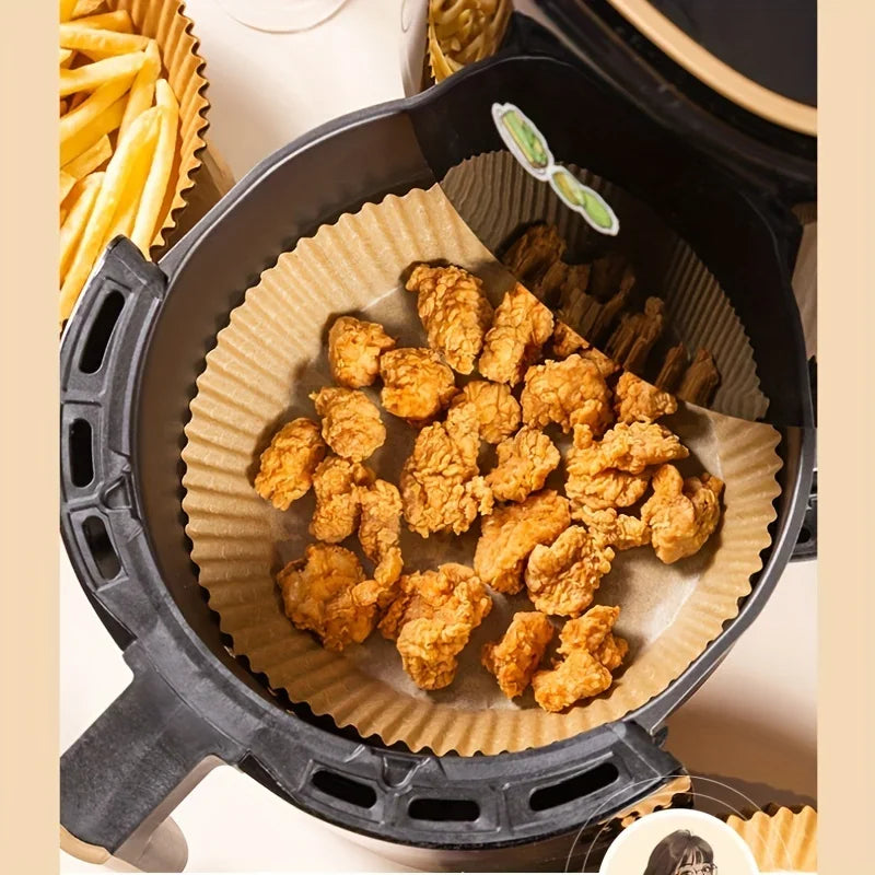 Air Fryer Special Paper High-temperature Resistant Oil Absorbing Paper Pad Food Grade Special Paper Circular Square Baking Paper