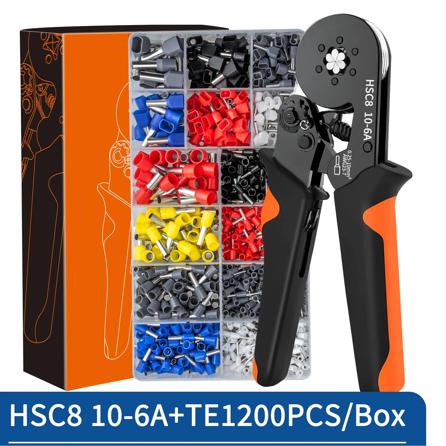 Crimping Pliers Ferrule Sleeves Tubular Terminal Tools HSC8 6-4 10-6 16-6 Wire Crimper Household Electrical Sets Terminal - Shoppiline
