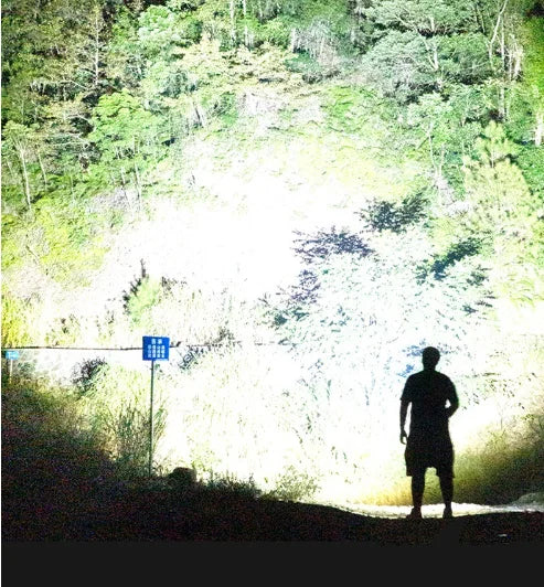 Ultra Bright Torch Built-in Battery Flash Light Emergency Spotlights 5km 1500W Most Powerful Led Flashlights Tactical