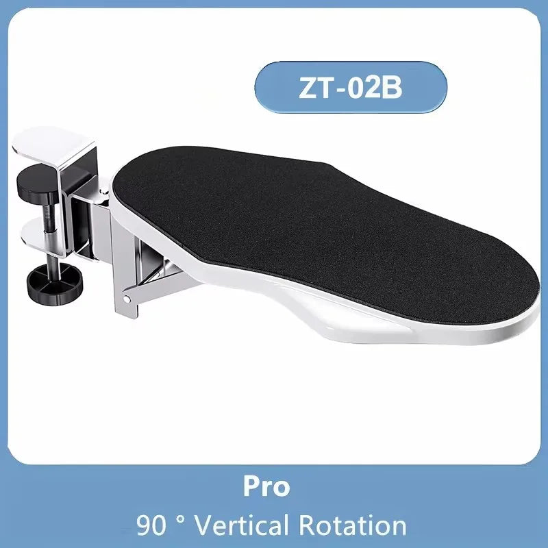 Computer Arm Rest For Desk Adjustable Ergonomic Wrist Rest Support For Keyboard Armrest Extender Rotating Mouse Pad Holder