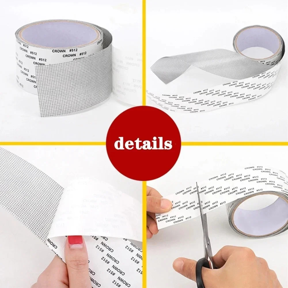 Strong Window Screen Repair Tape Waterproof Anti Mosquito Door Mesh Patch Tape Broken Holes Repair Essential Accessories Tool