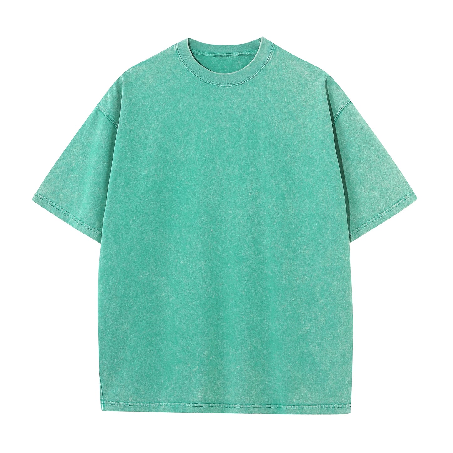 Herren Sommer Reine Baumwolle Distressed Retro Drop Shoulder T-Shirt Einfarbig Locker Lässig Atmungsaktives Herren Freizeit T-Shirt Oberteil