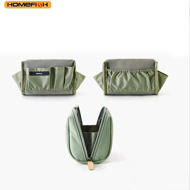 HOMEFISH 1PC Mini Portable Cosmetic Storage Bag, Women Lipstick Pouch Coin Purse Small Toiletry Organizer