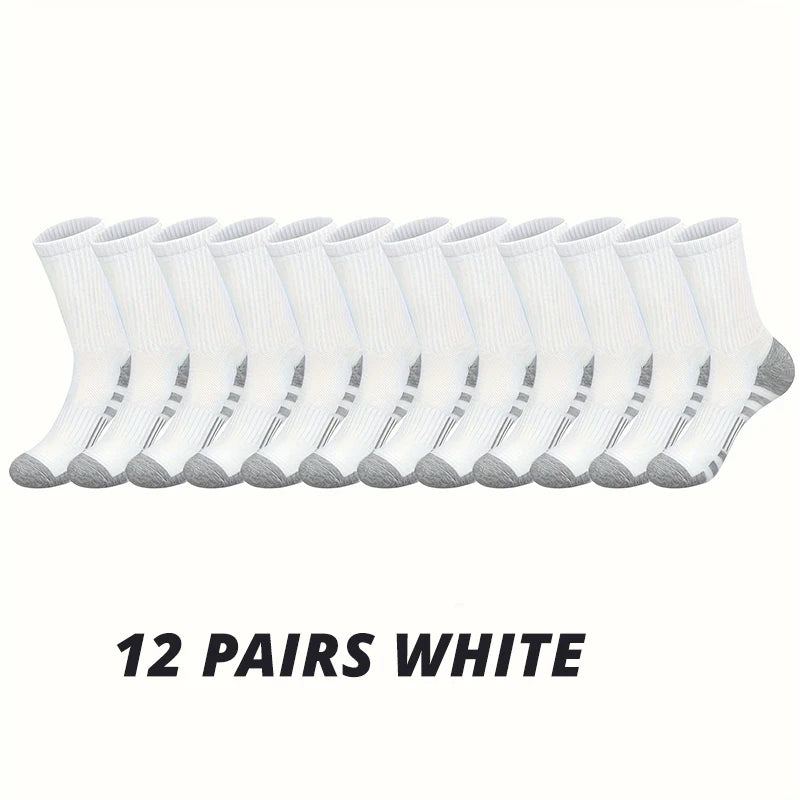 6/12 paires de chaussettes de sport pour hommes, de haute qualité, confortables, antidérapantes, pour le football, grande taille, nouveau style