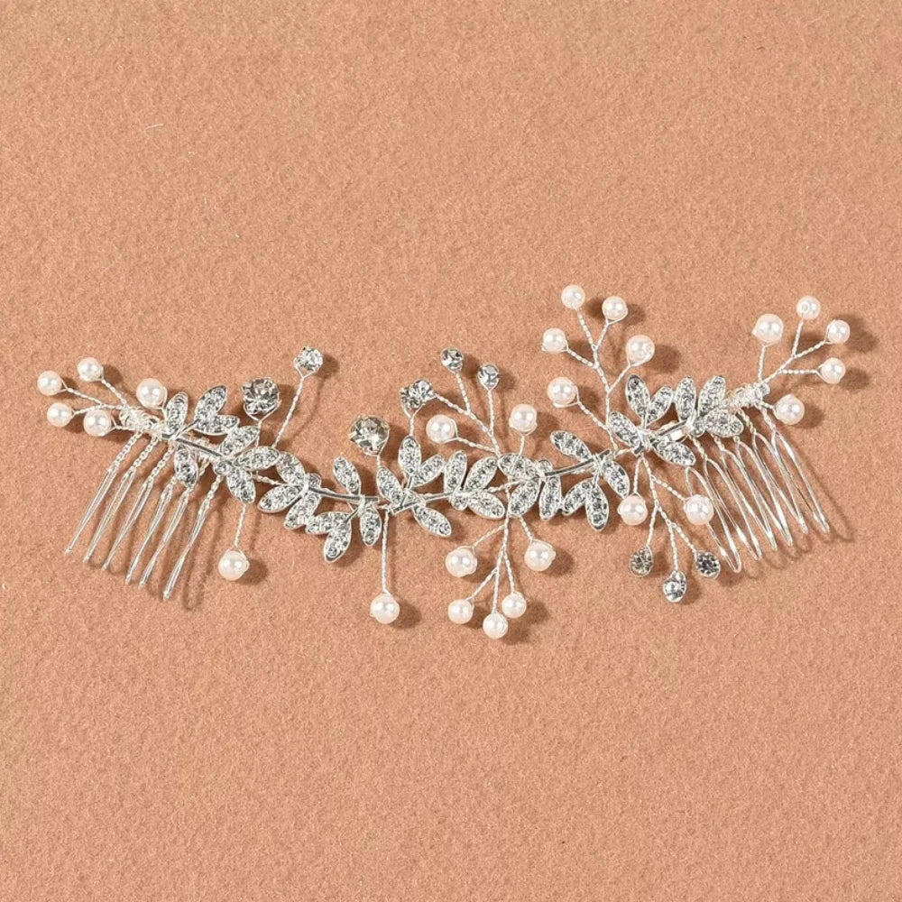 1 Piece Leaf Bohemian Hair Comb, Elegant Fairy Style, Perfect for Bridal Wedding, Bridesmaid Hairstyles, Flower Girl Outfits
