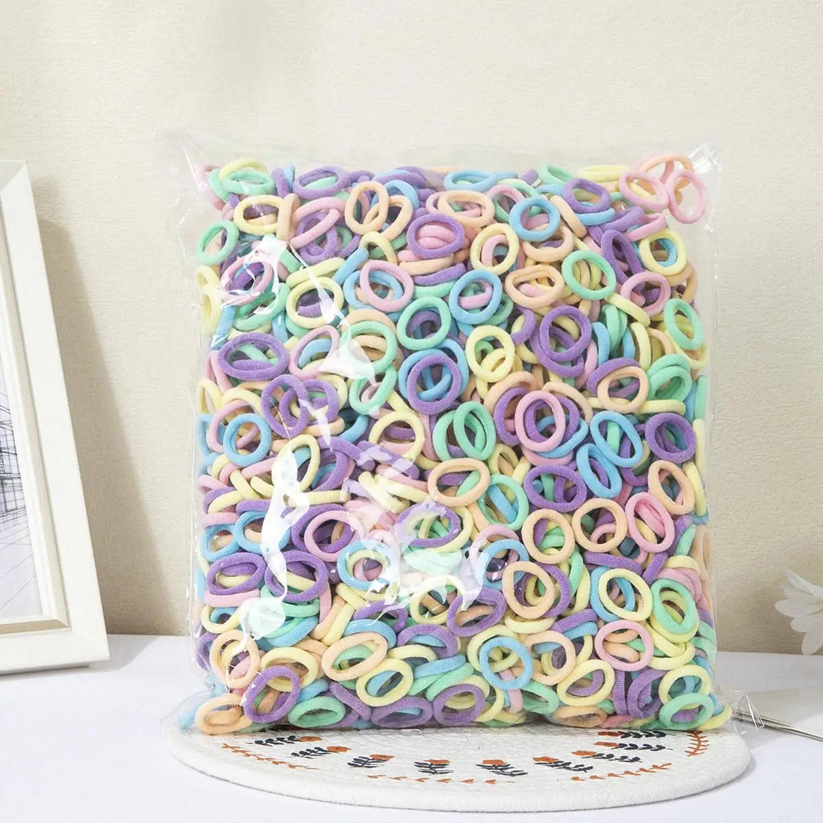 100pcs/set Elastic Colorful Hair Loops Ponytail Holder Stylish Hairdressing Accessories For Women And daily uses Daily Wear
