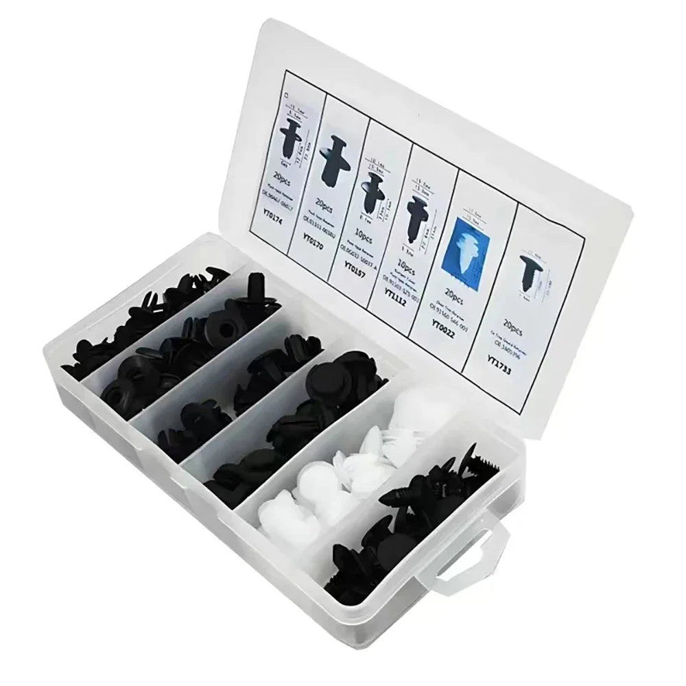 50-101PCS Auto Fastener Clips Kit Multi-Size Retainers For Car Fender Bumper Used For Auto Garage And Assembly