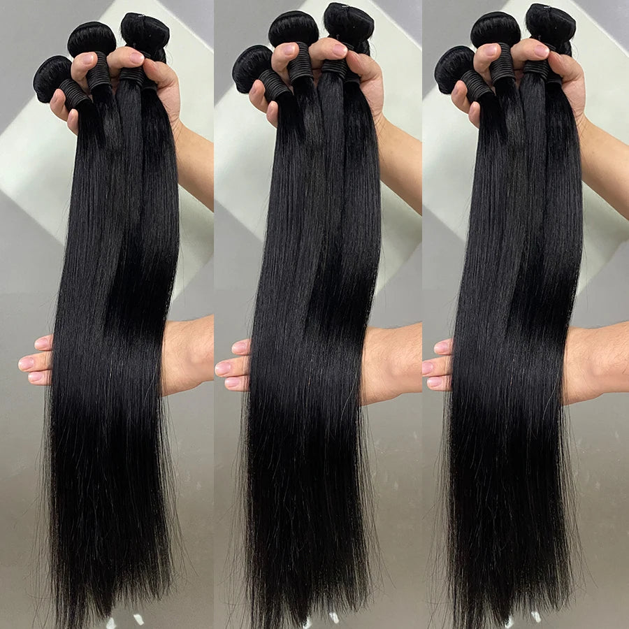Straight Human Hair Bundles And Closure 2x6 Lace Closure Human Hair Bundles With 4x4 5x5 Closure Brazilian Raw Hair Bundles
