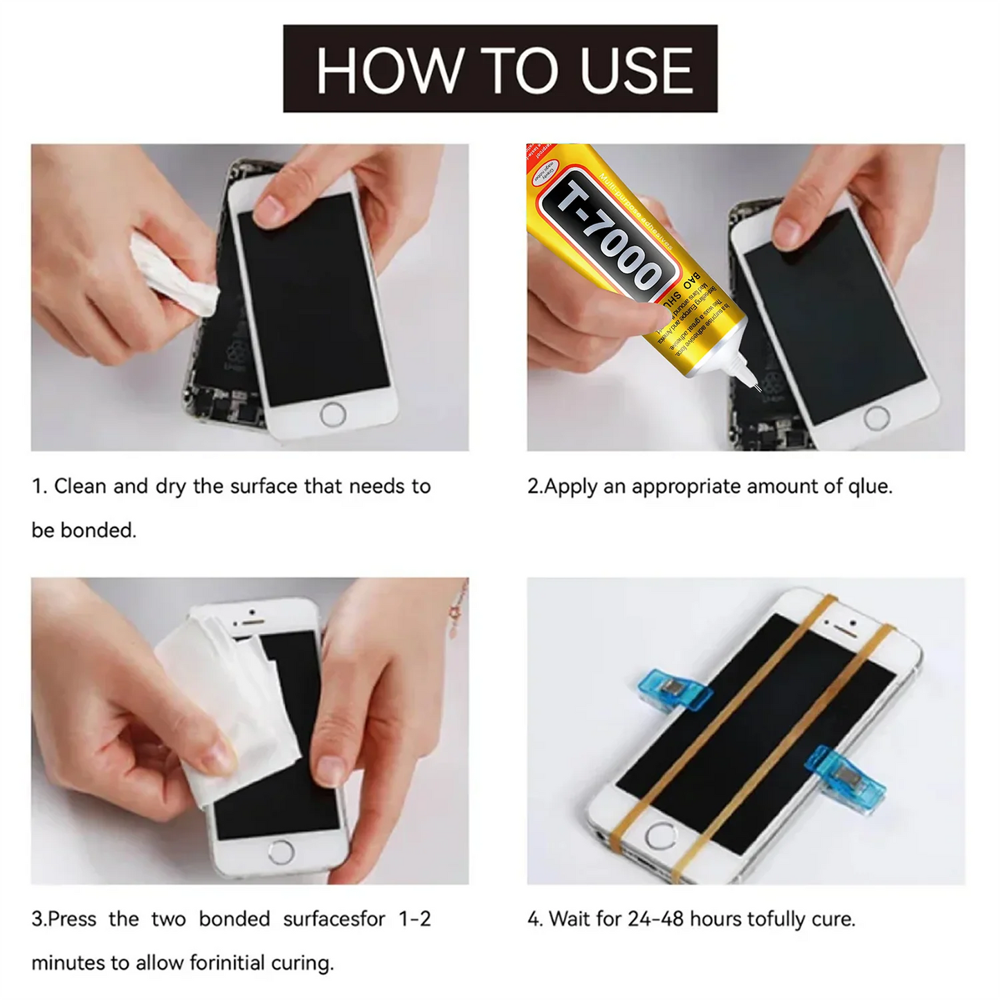 15ML 50ML 110ML B-7000 Clear Contact Phone Repair Adhesive Universal Glass Plastic DIY Glue T7000 with Precision Applicator Glue - Shoppiline