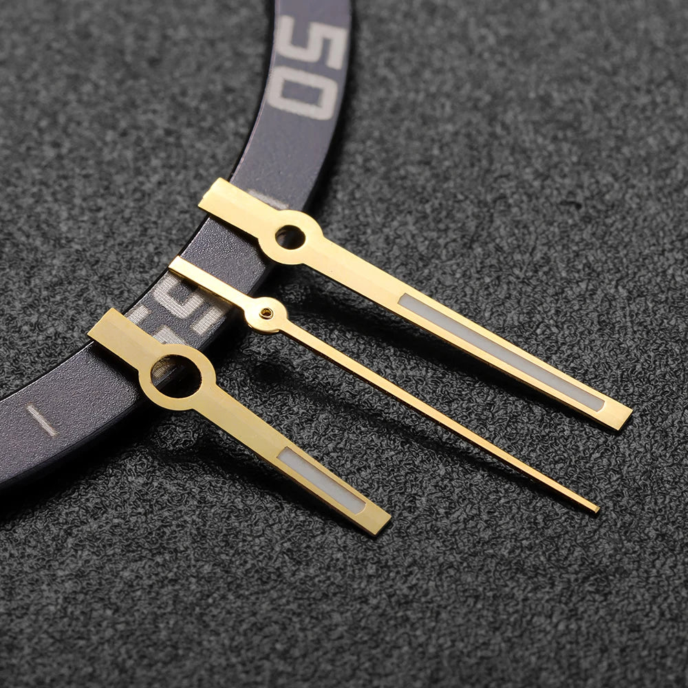 Modified Watch Hands Green Luminous Logbook Needle Silver Gold Rose Watch Accessories for NH35/NH36/4R/7S Movement