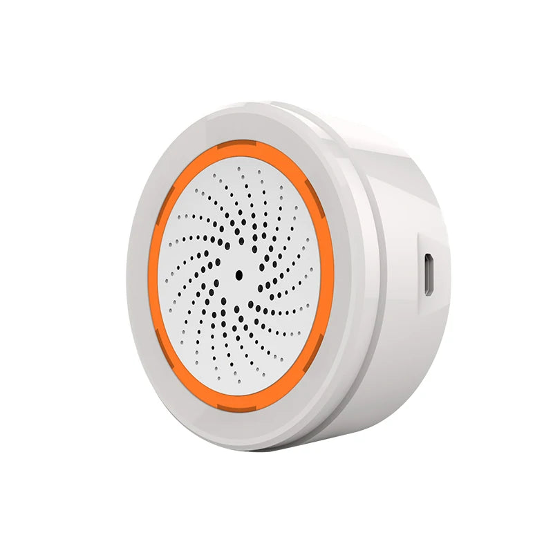 ONENUO Tuya Zigbee Smart Siren Alarm For Home Security with Strobe Alerts Support USB Cable Power and Built-in Battery - Shoppiline