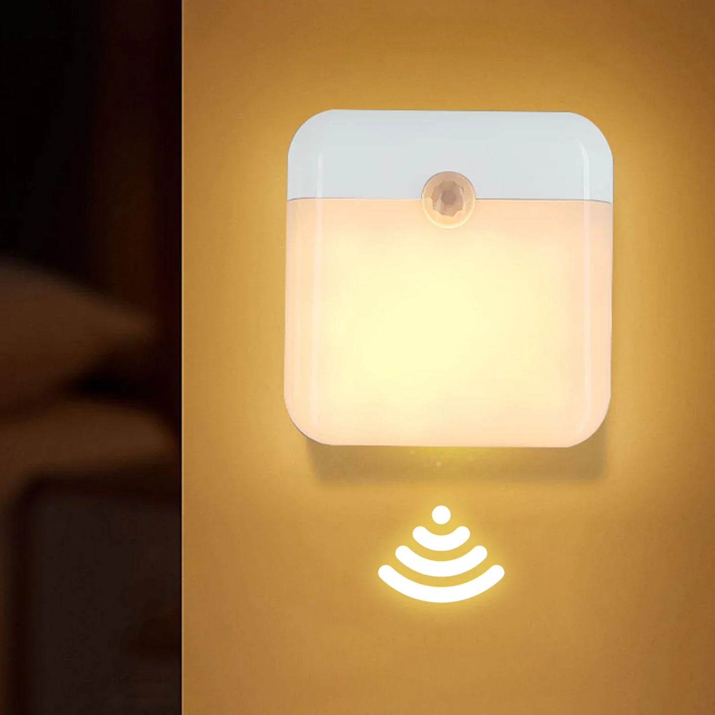 Motion Sensor Light Led Usb TYPE-C Charging Square Lamp for Bedroom Kitchen Stair Hallway Wardrobe Cupboard Lighting Night Light