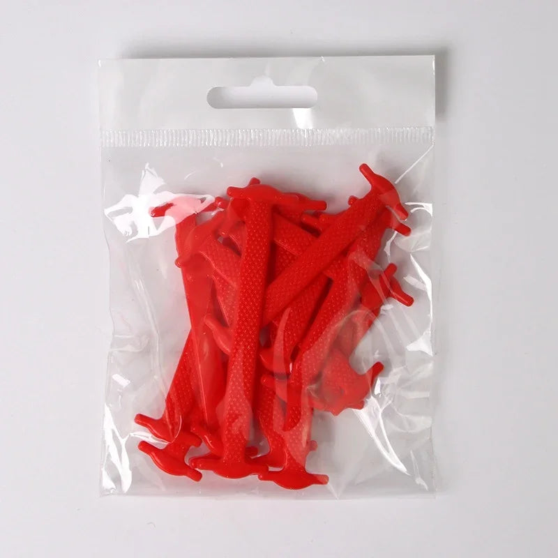 16er Pack Lazy Shoelace Silikon Quick Lace Elastische Damen Herren Kein Binden Kinder Erwachsene Turnschuhe Schnürsenkel Schnalle Schuhzubehör