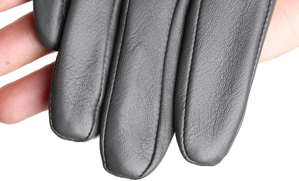 Women's sheepskin gloves winter warm plus velvet short thin touch screen driving color women's leather gloves good quality -2226