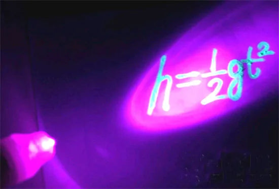Leuchtender Leuchtstift Magischer Lila 2 in 1 UV-Schwarzlicht-Kombistift zum Zeichnen Unsichtbare Tinte Stift Lernspielzeug für Kinder