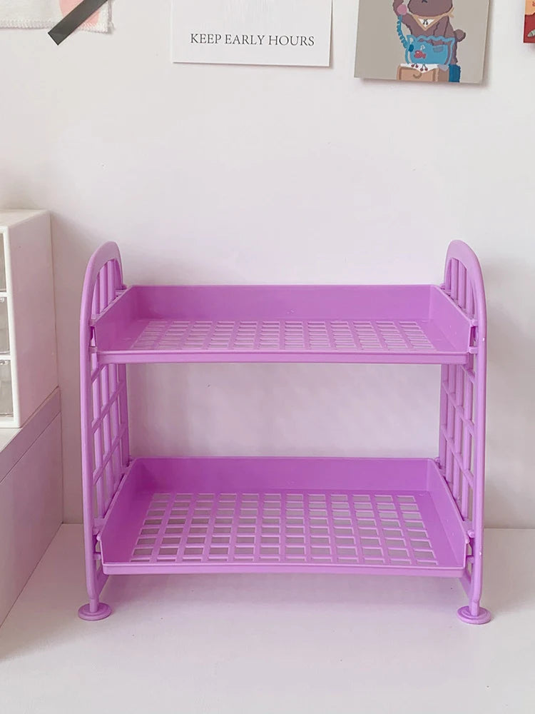 High Appearance Horizontal Desktop Storage Shelf Simple Multi-storey Dormitory Storage Shelf Computer Office Available