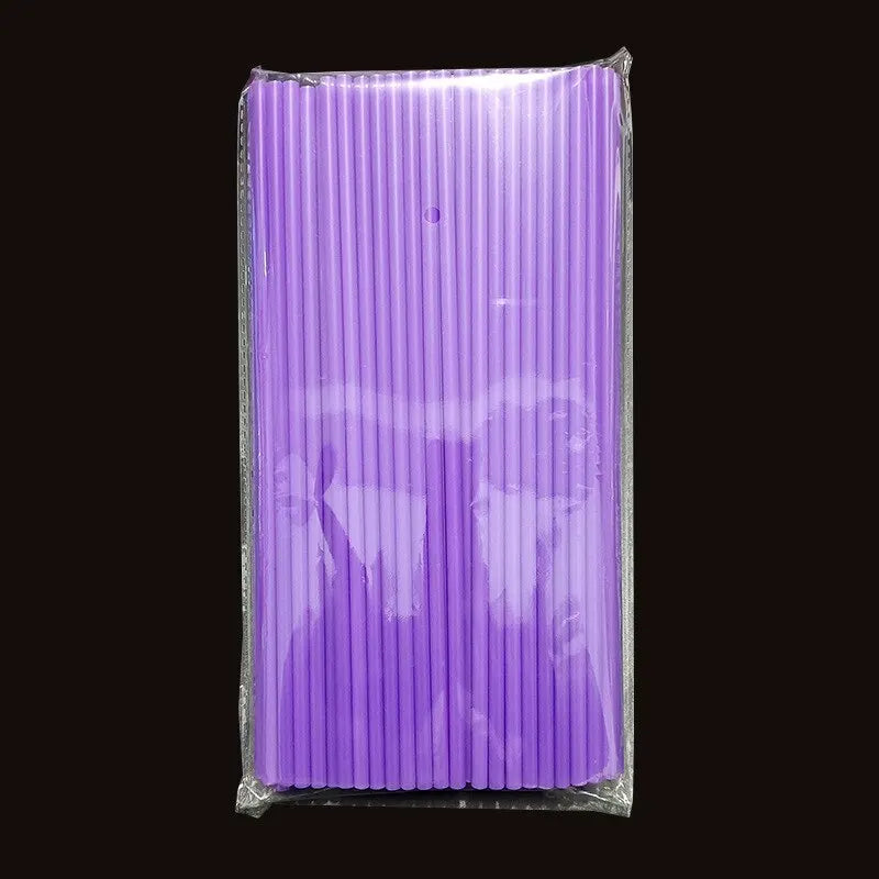 100PCS Disposable Plastic Straws Colorful Party Event Drinking Straws Flexible Large Straight Tube Straw Bar Accessories 6*190mm