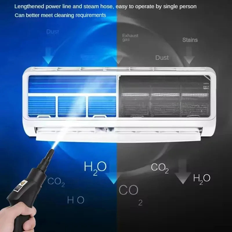 Portable Handheld Steam Cleaner High Temperature Pressurized Steam Cleaning Machine With Brush Heads For Kitchen Car - Shoppiline