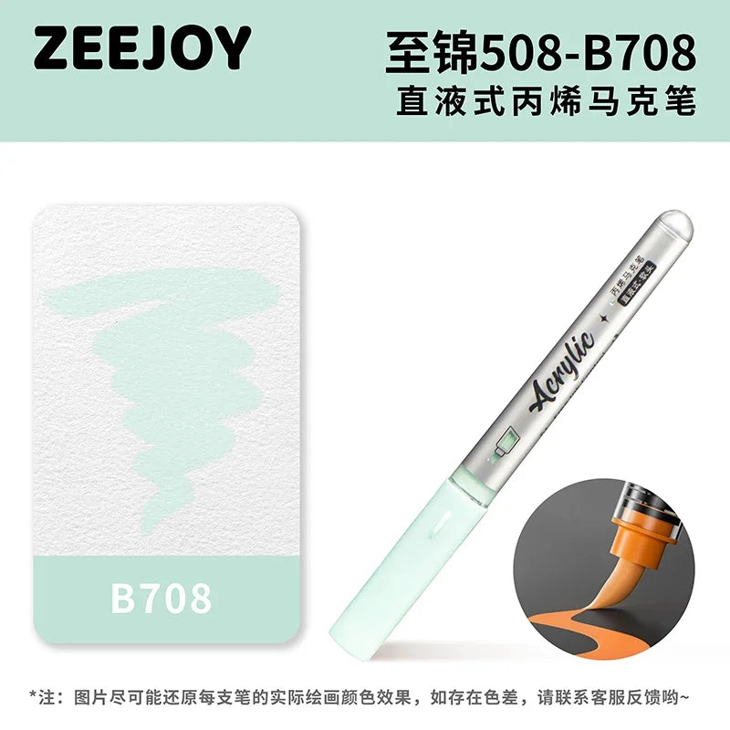 ZEEJOY 120/12/1 Colors Direct Liquid Acrylic Marker Pens Waterproof Pen Soft Brush Nib for Manga School Art Supplies Stationery