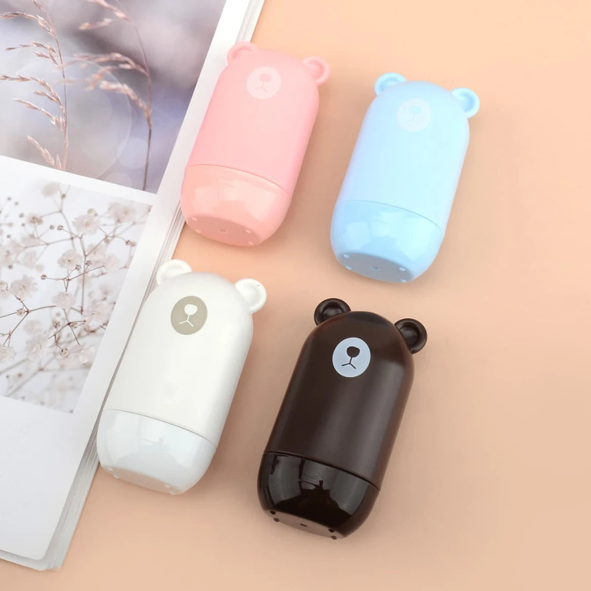 1 Cute Bear Shaped Roller Stamp, Study Notebook Typos Cover Graffiti Fashion Stamp, Personal Privacy Graffiti Daily Necessities
