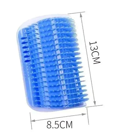 Wall Mount Corner Cat Self Groomer Comb Ergonomic Pet Massage Hair Remover Brush Space Saving Indoor Kitten Scratching Toy Easy