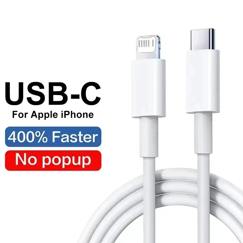 35W PD Original Fast Charging USB Cable For iPhone 11 12 13 14 Pro XS Max XR X 6 6S 7 8 Plus SE USB C Quick Charge Phone Cables