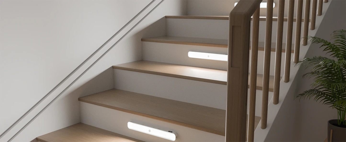 WILLED Under Cabinet Lights Rechargeable Battery Display 60 LED Touch Light Bar Motion Sensor Light Closet Light Night Lights - Shoppiline