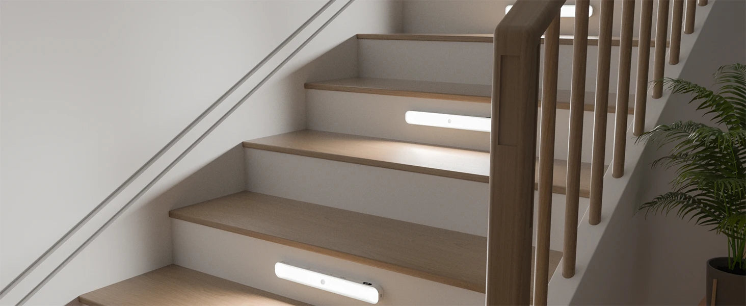 WILLED Under Cabinet Lights Rechargeable Battery Display 60 LED Touch Light Bar Motion Sensor Light Closet Light Night Lights - Shoppiline