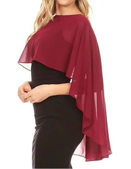 Elegant Chiffon Wedding Wrap for Women Evening Capes Bridal Jacket Accessories