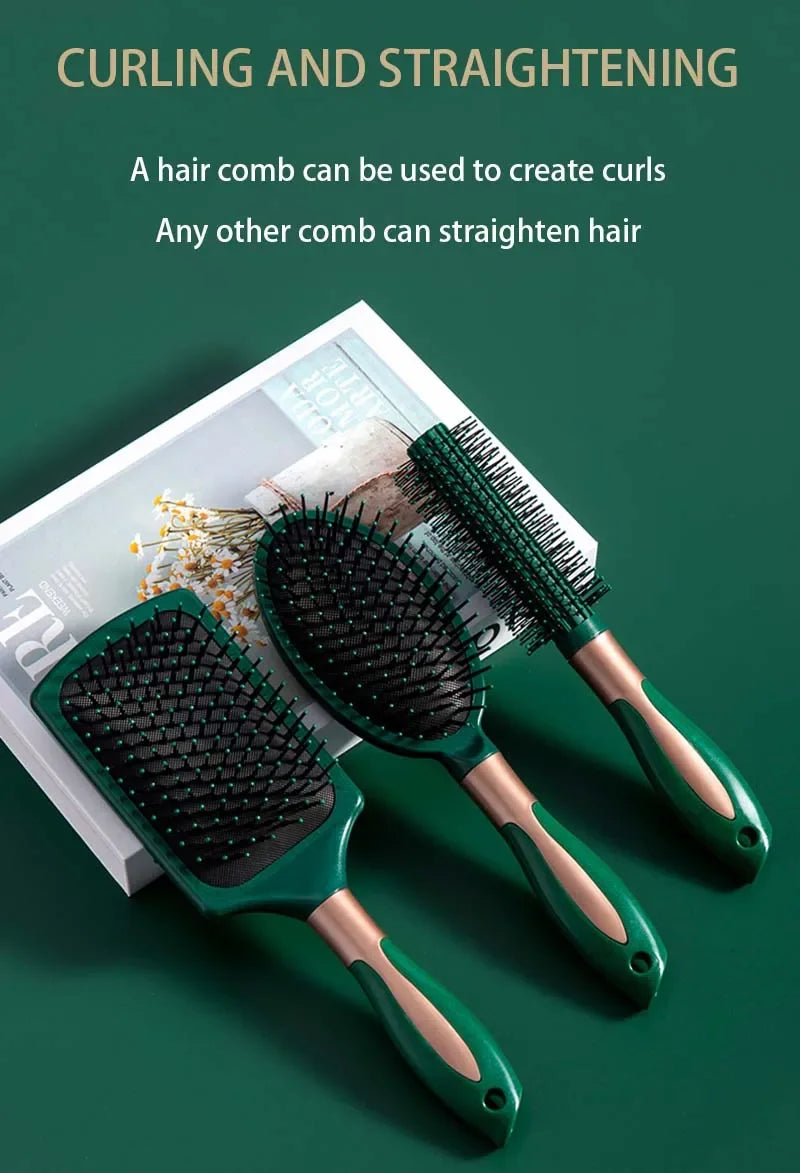 Anti-Static Oval round Air Cushion Comb Scalp Massage Exfoliating Tool for Salon SPA Professional Hair Styling Care Accessory