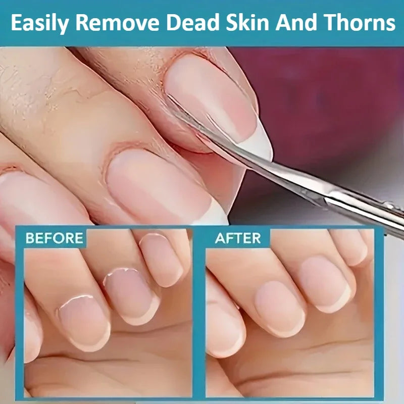 1pcs Stainless Steel Cuticle Scissors Dead Skin Remover Russian  Curved Tip Nail Scissors Manicure Tool