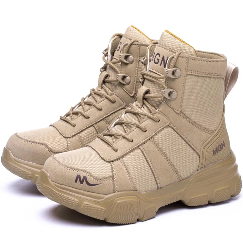 Work Boots Indestructible Safety Shoes Men Steel Toe Shoes Puncture-Proof Sneakers Women Non Slip Work Shoes Male Tactical Boots - Shoppiline