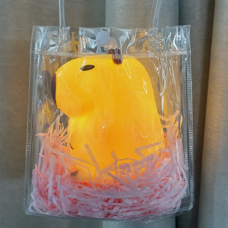 New Arrival Capybara Night Light Silicone Decorative Ornament Creative Gift Ambient Lamp for Home Decor Bedroom Desk Atmosphere - Shoppiline