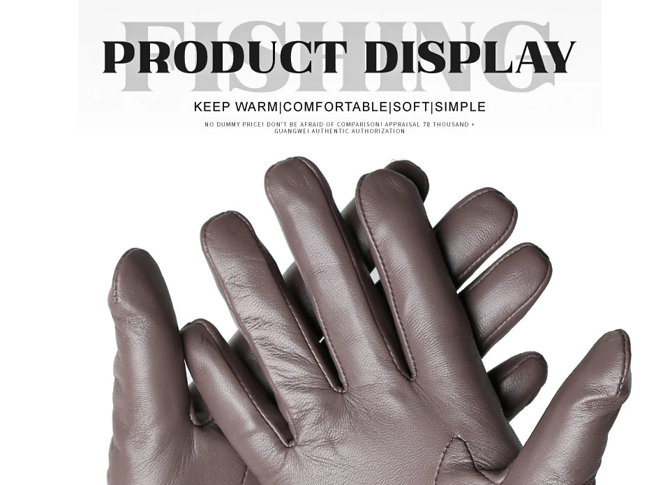 Women's sheepskin gloves winter warm plus velvet short thin touch screen driving color women's leather gloves good quality -2226